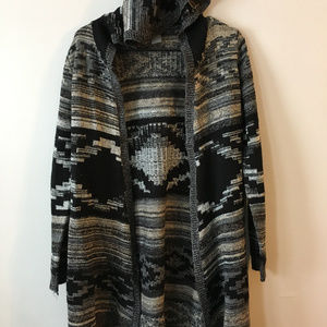 Long Tribal Print Sweater
